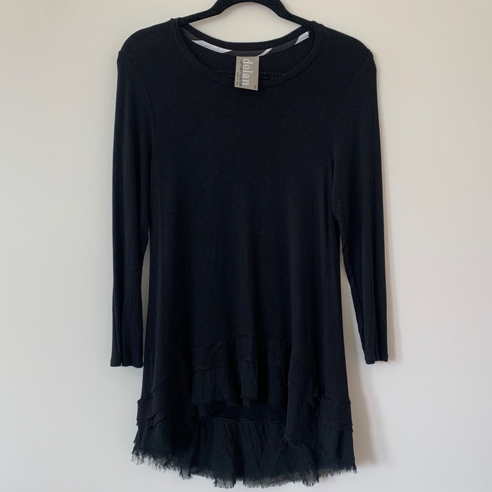Anthropologie Dolan Left Coast Ruffle Hem Top
